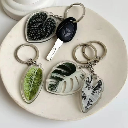 Realistic Plant Leaf Keychains